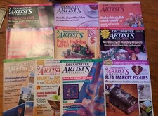 Decorative Artist's Workbook Tole Painting Magazines with Patterns Lot of 10