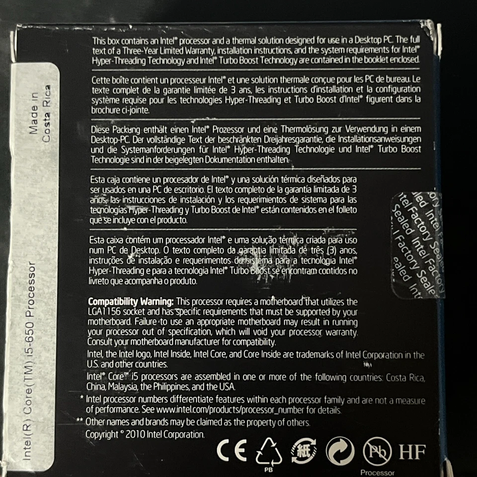 Intel Core i5-650 3.2GHz LGA1156 CPU With Cooler - Image 3 of 4