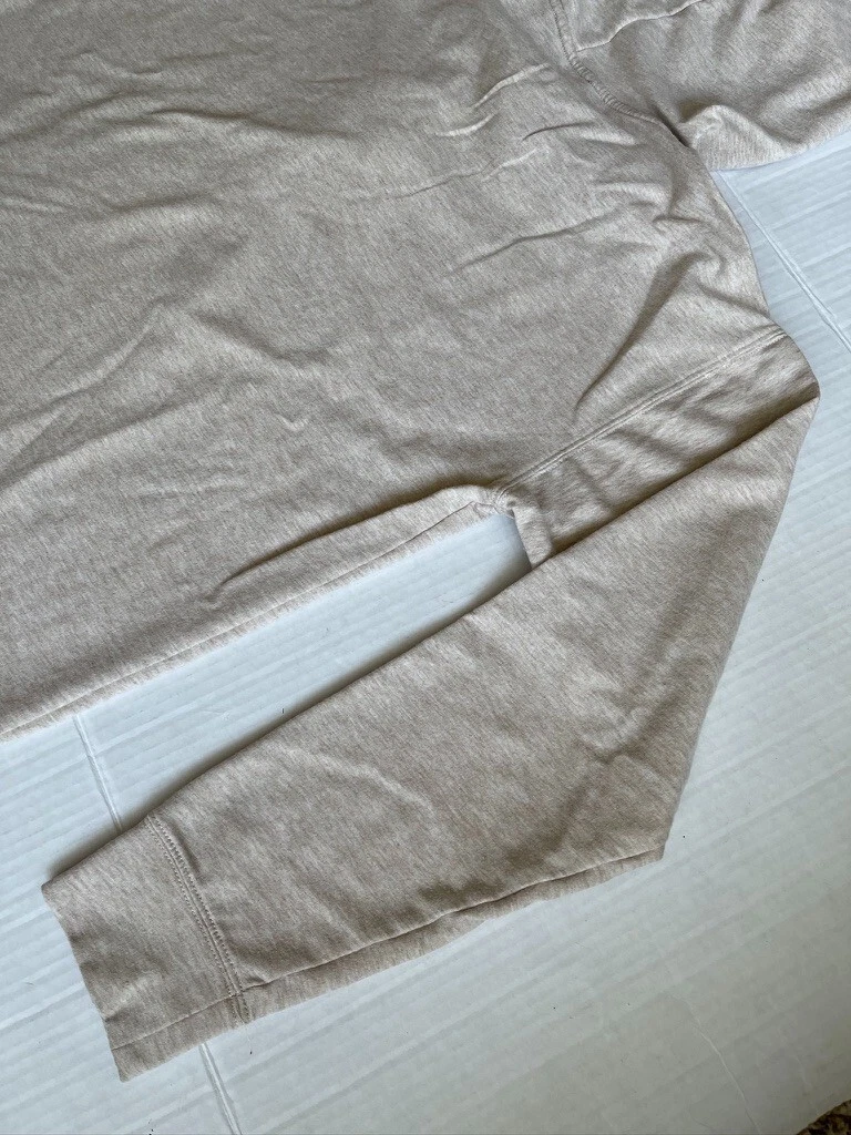 OFF WHITE Felpa donna Michael Kors stringata davanti con cappuccio taglia grande colore panna