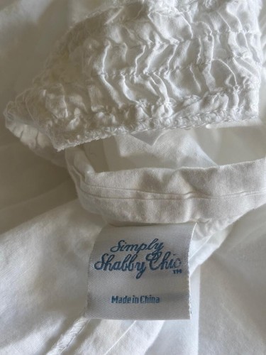 SIMPLY SHABBY CHIC FULL/QUEEN WHITE RUCHED SMOCKED RUFFLED DUVET #430 - Picture 5 of 8