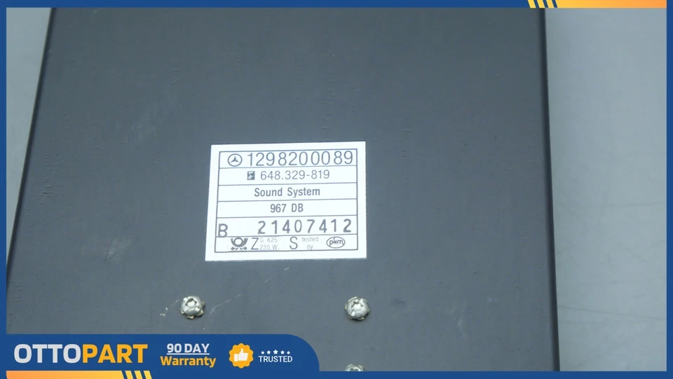 1990-1994 MERCEDES-BENZ 300SL Amplifier Amp Sound System Audio OEM 1298200089 - Image 4 of 4