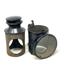 Vintage Antique Railway Signal Lantern / Lamp - Object of Art