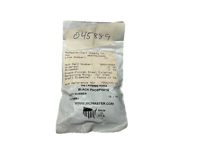 98541A420 BLACK PHOSPHATE STEEL EXTERNAL RETAINING RING FOR 17mm OD (50 pcs)