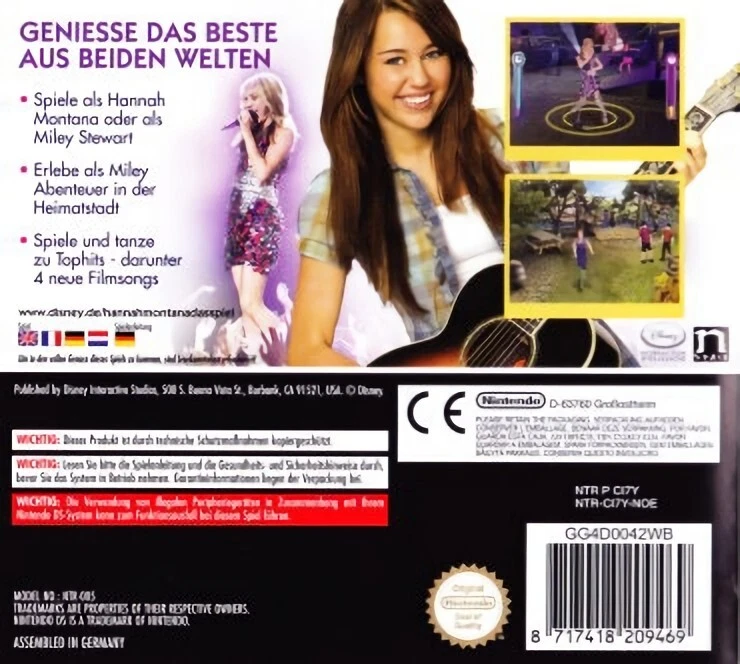 Hannah montana the sales movie ds game