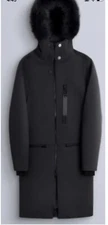 The Arrivals Halstrom Parka black NO FUR hood size Large $700 OUTER SHELL ONLY