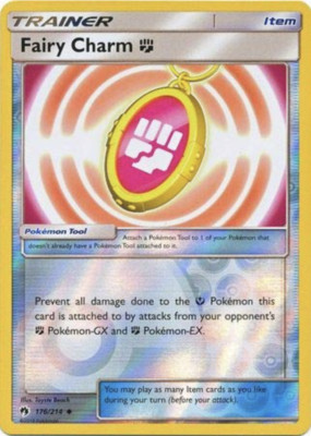 Pokemon - SM8 Lost Thunder - 2x Fairy Charm - 176/214 - Reverse Holo  - NM/M