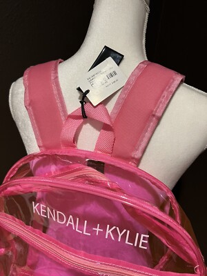 Kendall + Kylie Backpack Clear Logo Bag Rare HTF Pink School  display picture 2