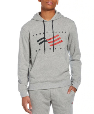 NWT $69.50 Perry Ellis America Mens Contrast Drawcord Fleece