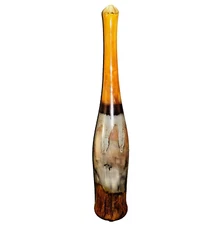 27" Ana Romo Studio Art Gallery Glass Large Vase Mexico Hand Painted