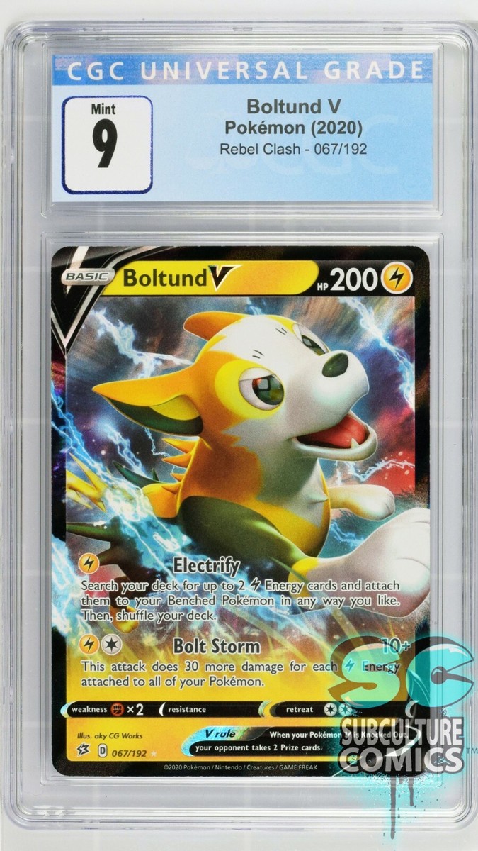 2020 POKEMON REBEL CLASH - BOLTUND V - FULL ART HOLO 067/192