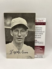 Lefty Grove Signed 1973 TCMA Photo Classics JSA COA