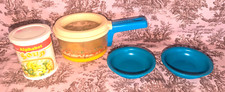 Vintage Fisher Price Fun Food toy Simmering Pot with Alphabet Soup bowls set C6