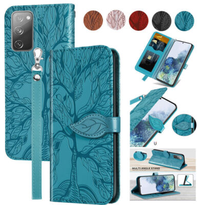 Leather Life Tree Wallet Phone Case For Samsung A37 A57 A36 A26 A15 A25 A13 A07