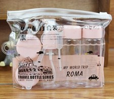 7Pcs/set Mini Travel Mini Plastic Transparent Empty Make Up Container Bottle Kit