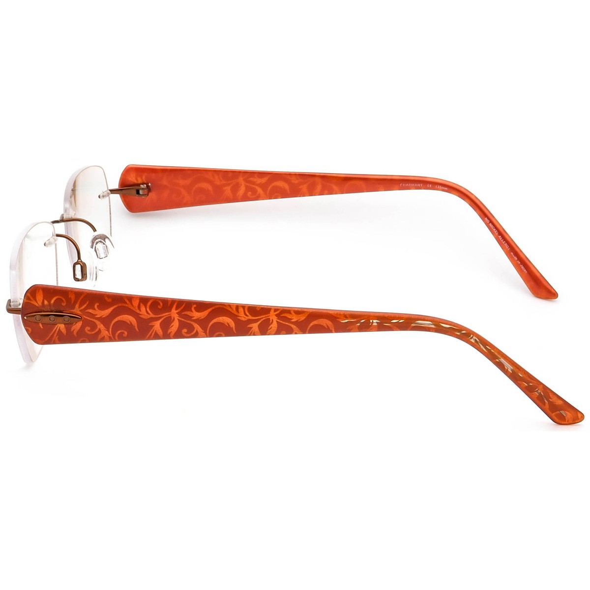 OHGA オーガ　CHARMANT Charmant Women's Eyeglasses CH10927 OR Orange Rimless Frame