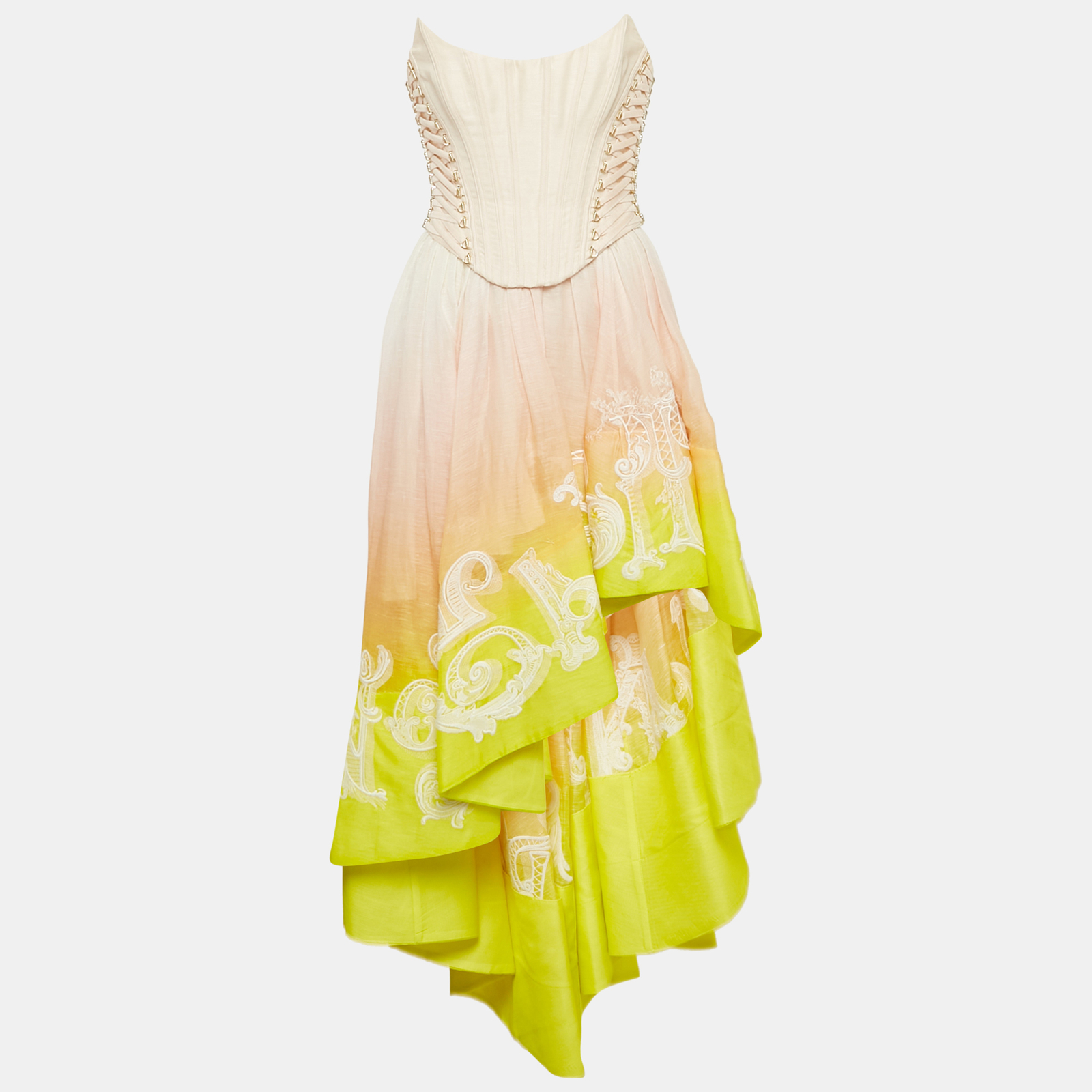 Zimmermann Multicolor Ombre Linen Blend Wonderland Dress S