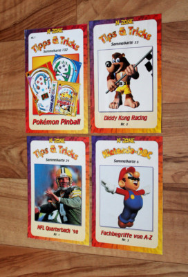 Old Collectible Card Diddy Kong Racing Super Mario NFL Quarterback Club 98  N64
