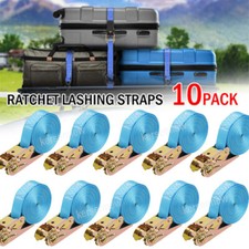 10Pcs Endless Ratchet Lashing Straps Tie Down Straps 6Mx25mm Cargo Lashing 800kg