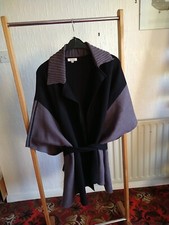 Badgley Mischka Black And Grey Ladies Jacket Cape Kimono Size S