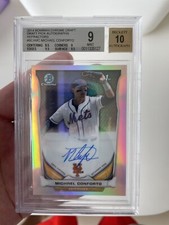 Michael Conforto 2014 Bowman Draft Chrome Refractor Auto BGS9