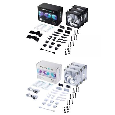 Phanteks D30-140 DRGB PWM FAN 3Pack, Premium D-RGB Performance Fans, ARGB/DRGB