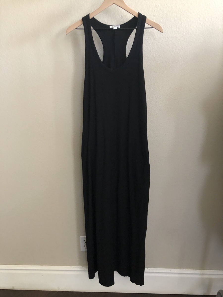 Standard James Perse Dress Women Cotton Blend Size 3 Racer Back Maxi  WSVH8876CU