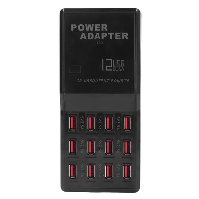 EU Plug Multi Port USB Charger 12A High Power 12 Ports USB Charging Station Hot