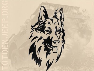 TASCHENTUCH SCHABLONE MARKIERUNG SCHÄFER 2 14 CM US JEEP WILLYS DODGE