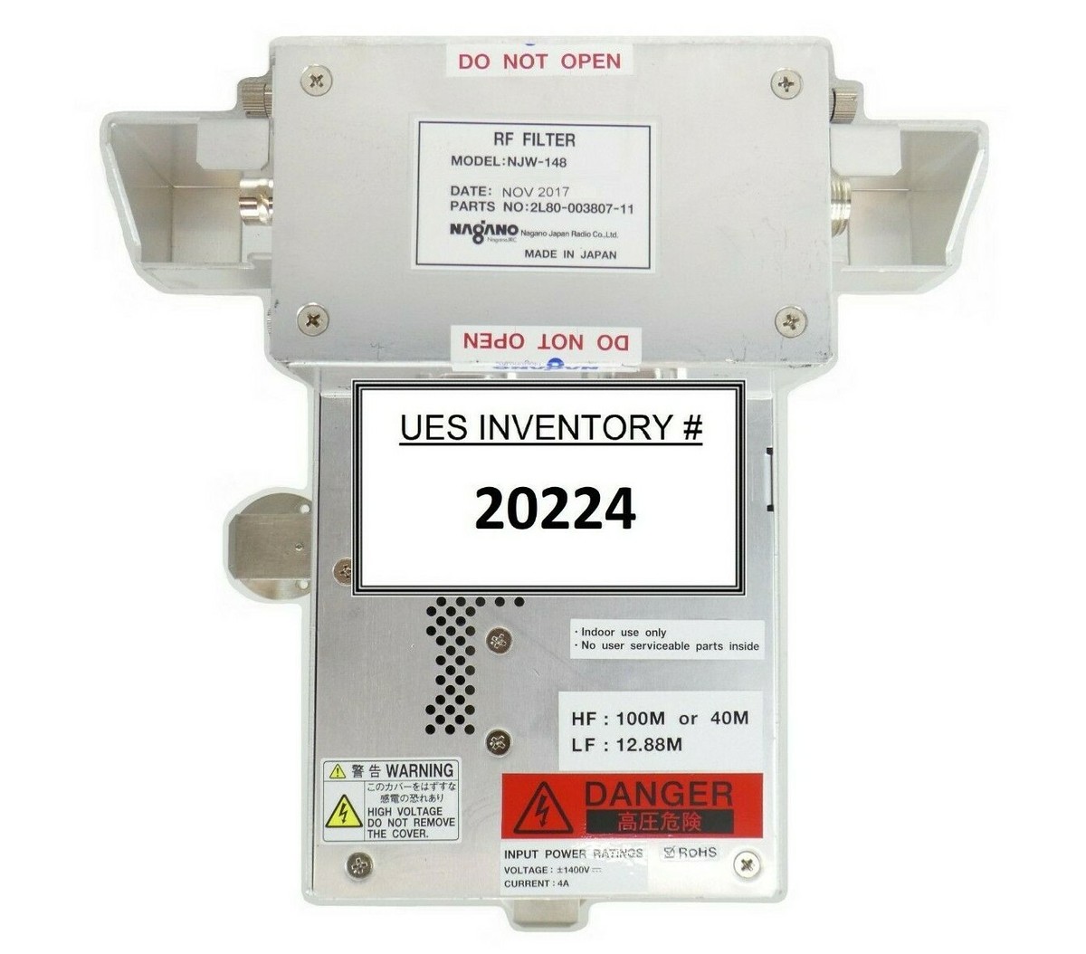 Nagano NJW-148 RF Filter TEL Tokyo Electron 2L80-003807-11 Trias