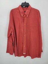 Ted Baker Shirt Mens XL 5 Red Microplaid Button Up Long Sleeve Preppy Designer