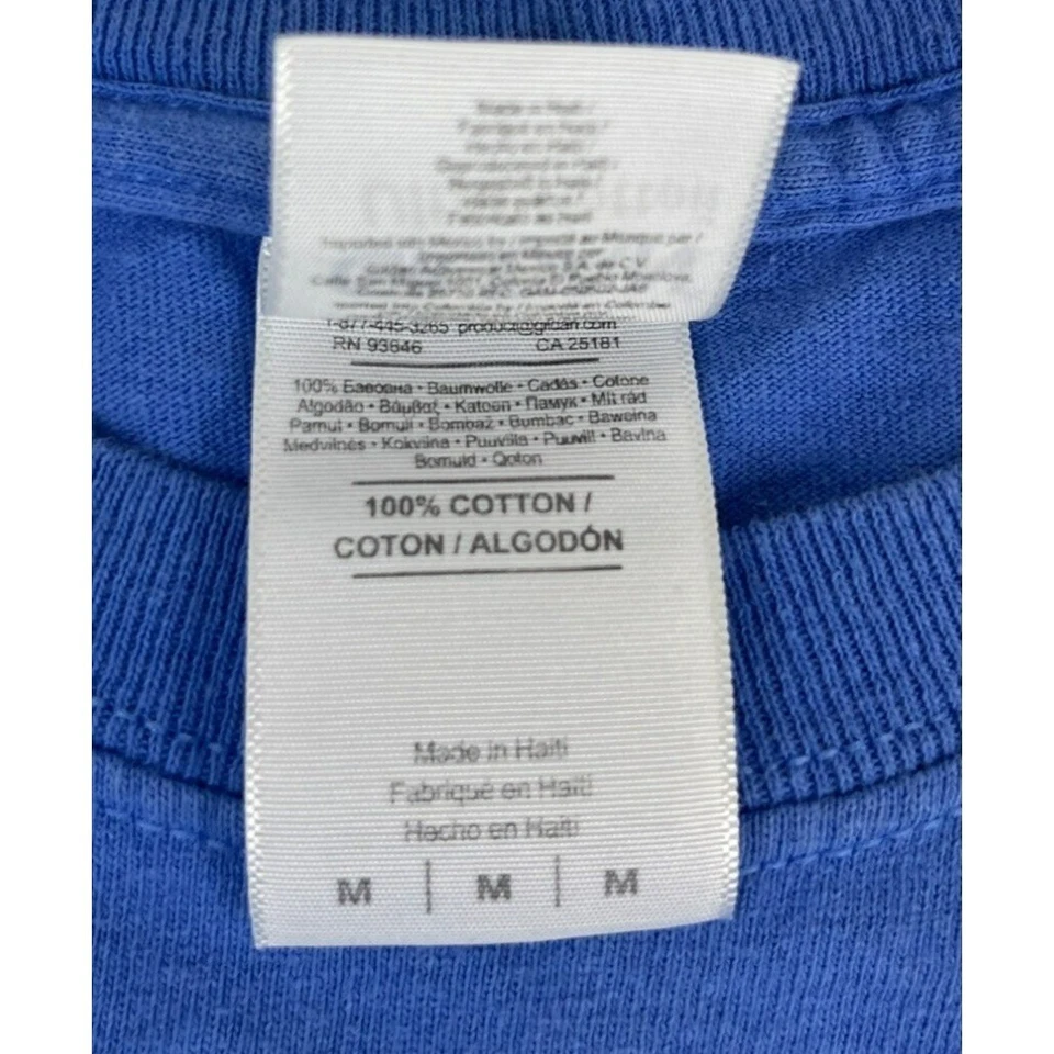 Gildan Niña Dulce Southern Vaquera Bota Camiseta M Azul Rosa 100% Algodón Foto 4 de 4