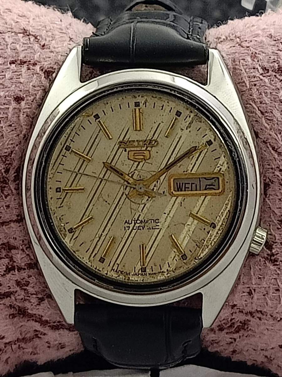 Vintage Seiko Automatic D D Recently Service Working Men Watch Leather Band
