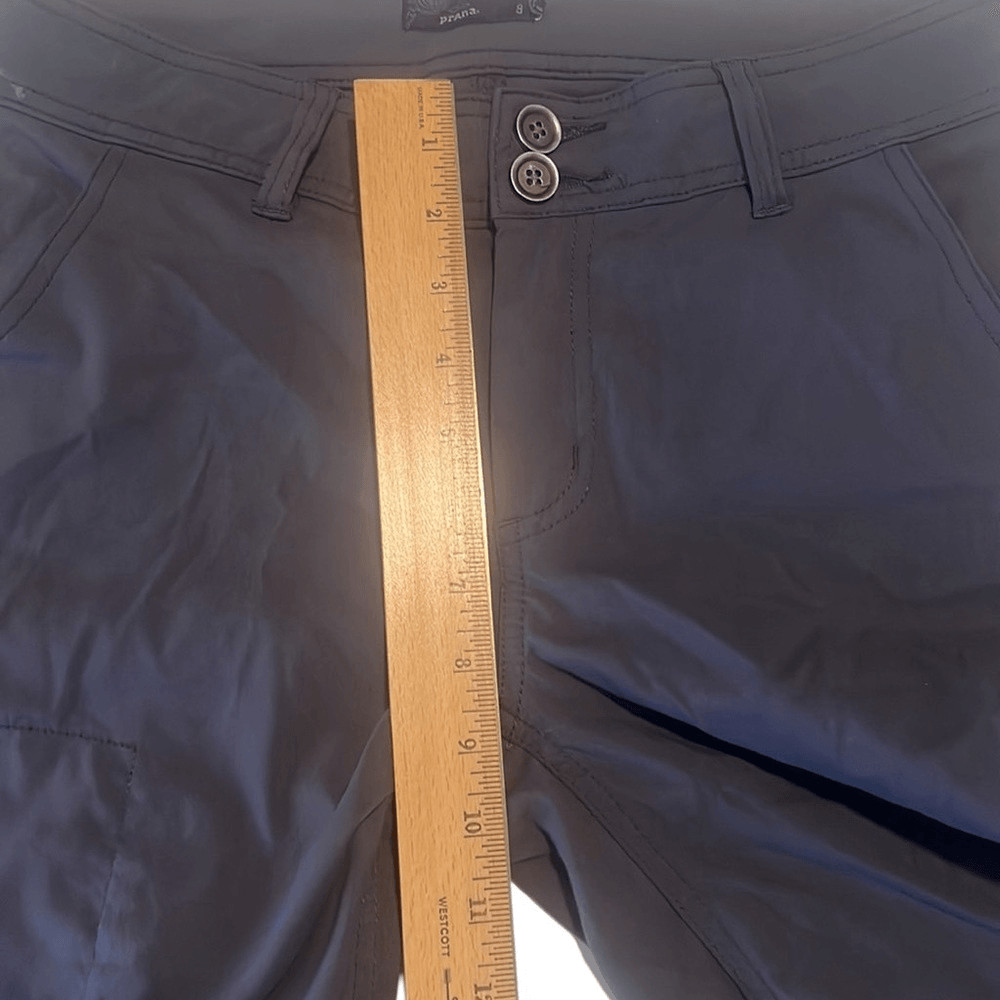 Prana Grey Nylon Solid Cargo Drawstring Button Sh… - image 10