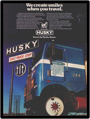 #ad #ad 1976 Husky Gas Truck Stops NEW Metal Sign 24quot;x30quot; USA STEEL XL Size 7 lbs. $144.88