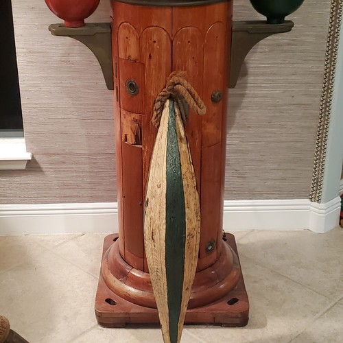 WONDERFUL ANTIQUE NAUTICAL LOBSTER BUOY/ CHANNEL MARKER FISHING BOATING