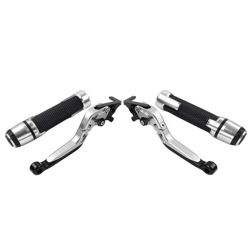 Folding Extendable Brake Clutch Lever Handlebar Grip Fit Kawasaki Ninja 650R Sil - Picture 6 of 10
