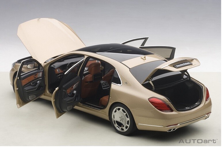 Mercedes Maybach S-Class　AUTOart MERCEDES Maybach S Class S600 Champagne Gold 1/18 Model Car by