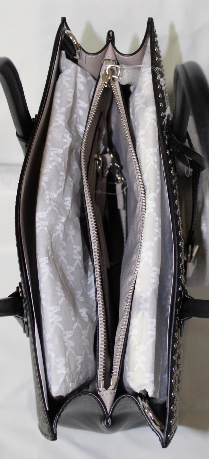 Michael Kors Mercer Stud and Grommet Large Convertible Tote Black 