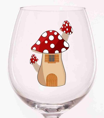 x12 Gnomes/Gonk House-Vinyl Sticker Decal-Valentines-Wine Glass/Cup- 00799