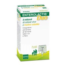ENTEROLACTIS DUO 10 BUSTINE FERMENTI LATTICI VIVI E FIBRE 8 MILIARDI - ORIGINALE