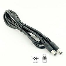 3FT DC Power Cable/Lead 5.5x 2.5mm CCTV Camera Plug To Male 18AWG Extension Cord