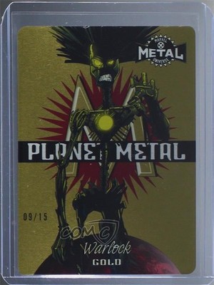 2020 Upper Deck Marvel X-Men Metal Universe Planet Gold 9/15 Warlock #18PM 0c4m