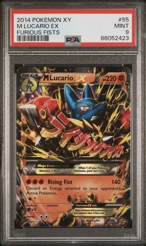 M Lucario EX 55/111 XY - Furious Fists Holo PSA 9