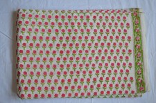 Hand Block Print Floral Fabric 100%Cotton 2 Yard *NO TARRIF CHARGES 100%✅ZK_224