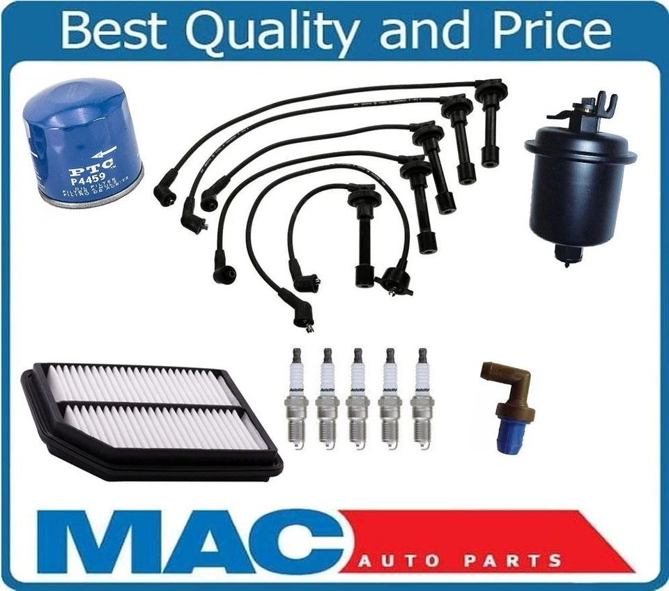 Spark Plug Ignition Wires Plugs Air Oil Gas Filters for Acura TL 2.5L 95-98 - Image 2 of 4