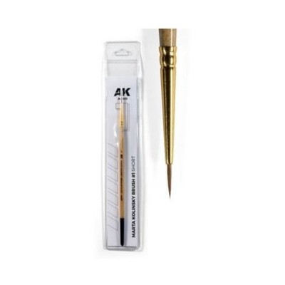 AK Brushes Marta Kolinsky Brush #1 Short New