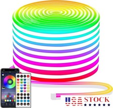32.8ft Led Neon Lights With Remote App Control Ip65 Waterproof Flexible Neon
