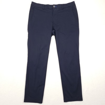 Twillory Pants Mens 34x30 Navy Blue Technical Stretch Trousers Performance Golf