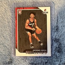 2018-19 Panini NBA Hoops Anfernee Simons Rookie Card #277 Trail Blazers. rookie card picture