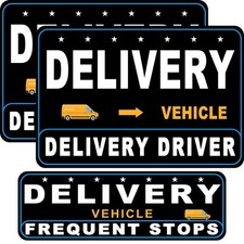 3 Pack Delivery Driver Magnet for Car, 48 x 96 inch, Black - 3